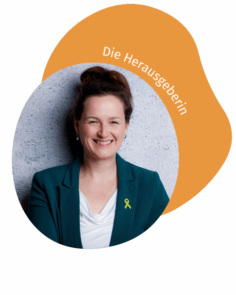 Hier sieht man die Herausgeberin des Buchs: Sandra Brauer